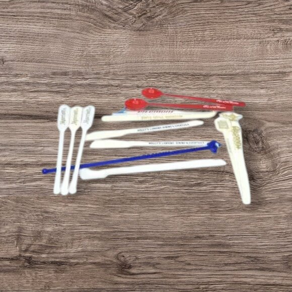 MCM & Vintage Plastic Stir Stix Bar Drinks Advertising - Picture 3 of 6